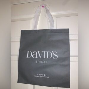 David's Bridal Gray Carryall Tote